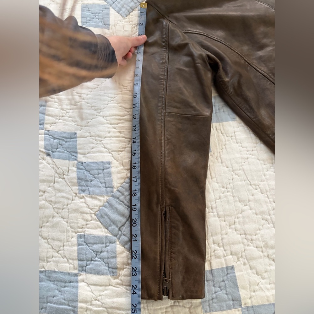 NWT Lucky Brand Brown Leather Jacket - Picture 11 of 11